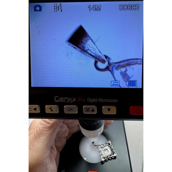 Brand New Fancy Designer Pendant 925 Sterling Silver Encrusted w/ White Crystals - Picture 9 of 10